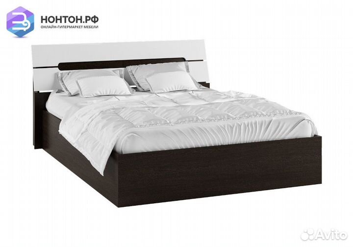 Кровать Гавана венге / акрил белый