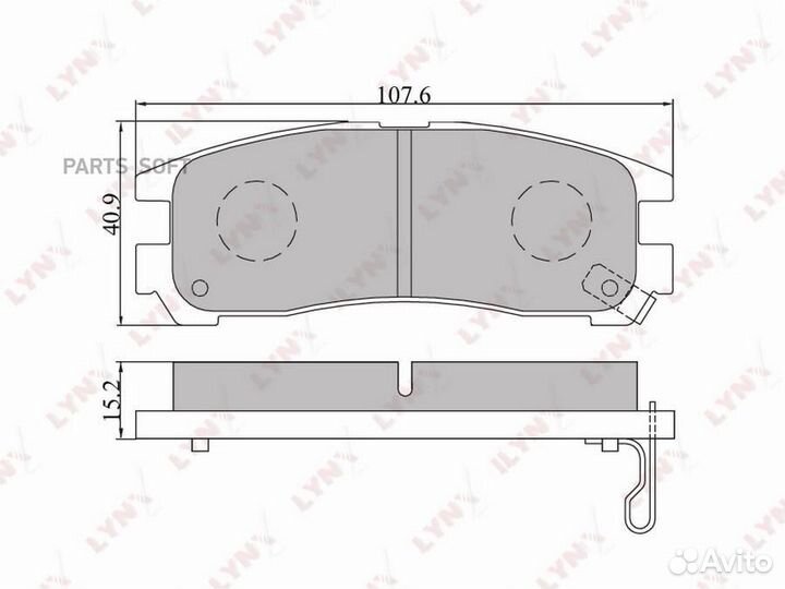 Lynxauto BD5508 Колодки тормозные дисковые зад