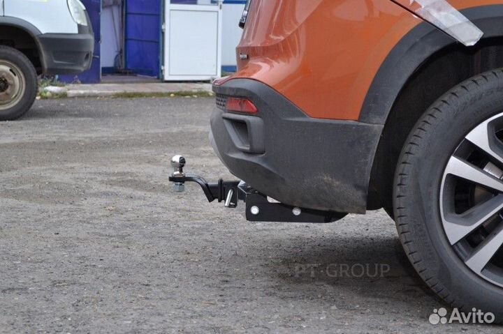 Фаркоп volkswagen Taos 2021- съемный квадрат (накл