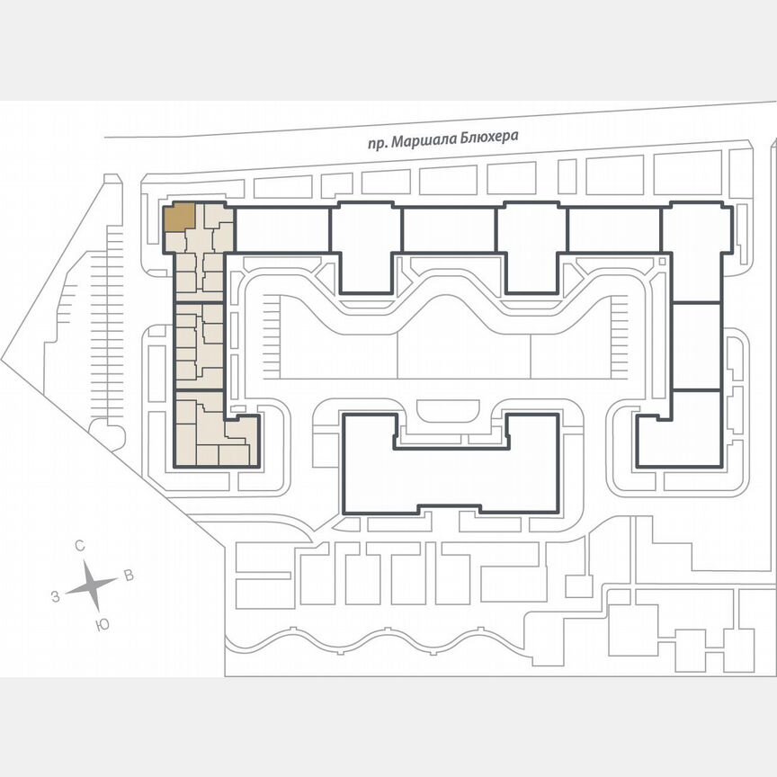 3-к. квартира, 76,9 м², 7/17 эт.