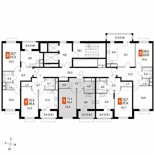 1-к. квартира, 38 м², 10/16 эт.