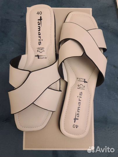 Новые кожанные шлепанцы Tamaris, Германия