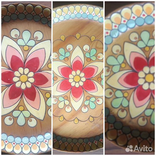 Блюдо дерево роспись