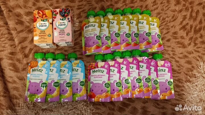Детское пюре Heinz и фрутоняня