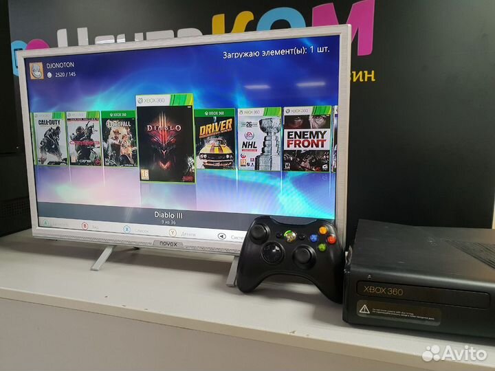 Прошитая xbox360 E 500GB + множество игр