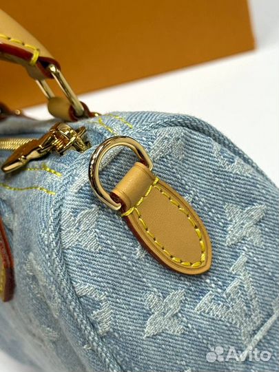 Сумка женская Louis Vuitton Nano Speedy голубая