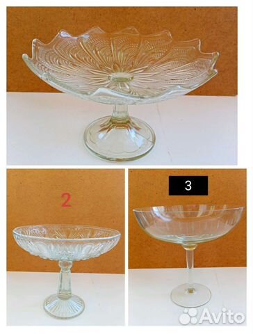 Ваза для фруктов на ножке СССР