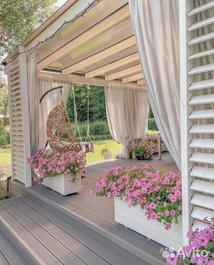 Кашпо, деревянный ящик, мебель для террасыя