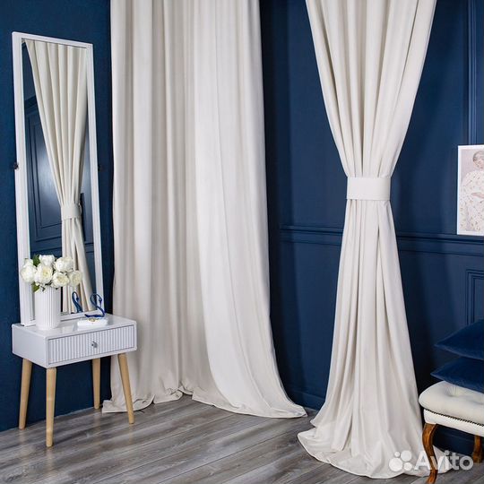 Портьеры бархат Беллиссимо пломбир шторы