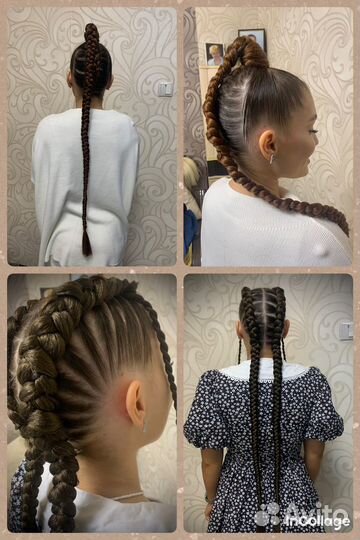 Плетение кос с канекалоном, брейды, афро