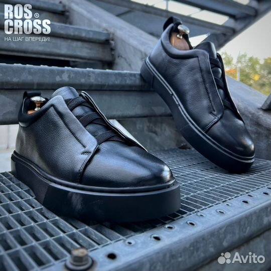 Кеды мужские кожаные