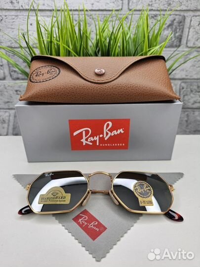 Очки Ray Ban Octagonal 3556 Зеркальное Золото