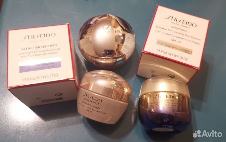 Пустые баночки от кремов Shiseido