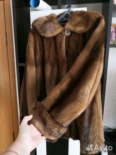 Шуба норковая с капюшоном