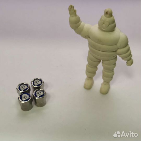 4шт Michelin колпаки для вентилей, хром