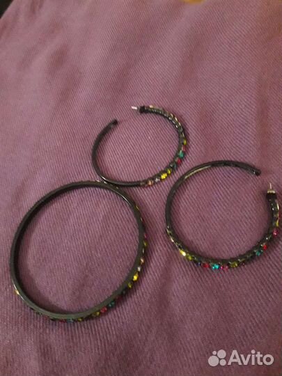 Серьги,браслет,кольца