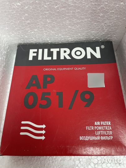Фильтр воздушный filtron AP051/9