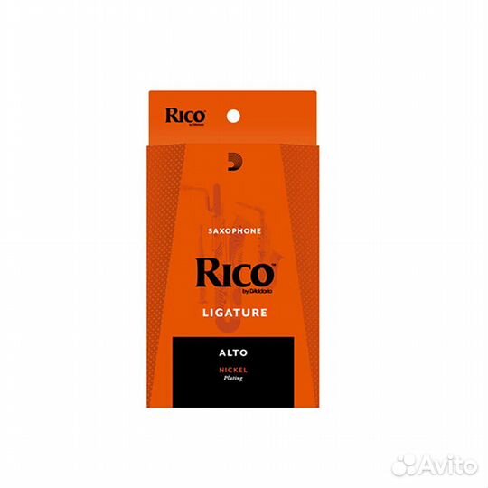 Лигатура для альт саксофона Rico никелированная с