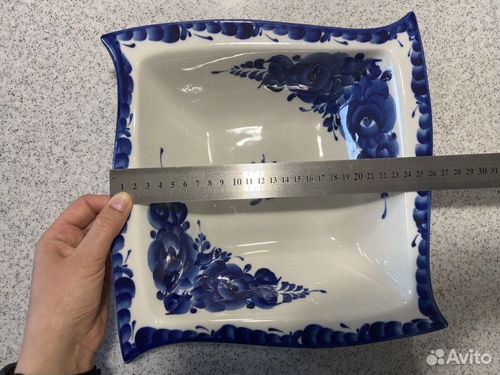 Блюдо тарелка миска гжель