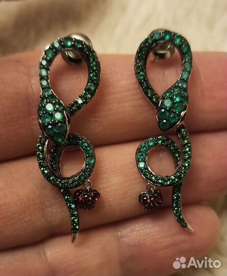 Серьги и браслет серебро 925