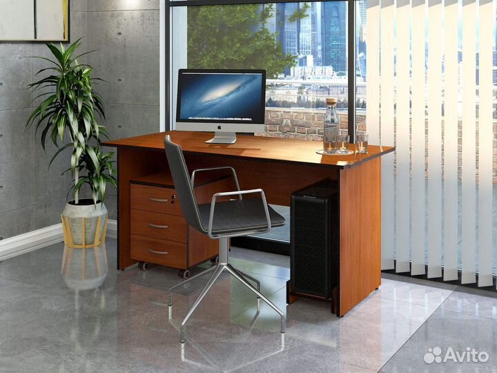 Стол компьютерный с тумбой Рубин 41 261 для офиса