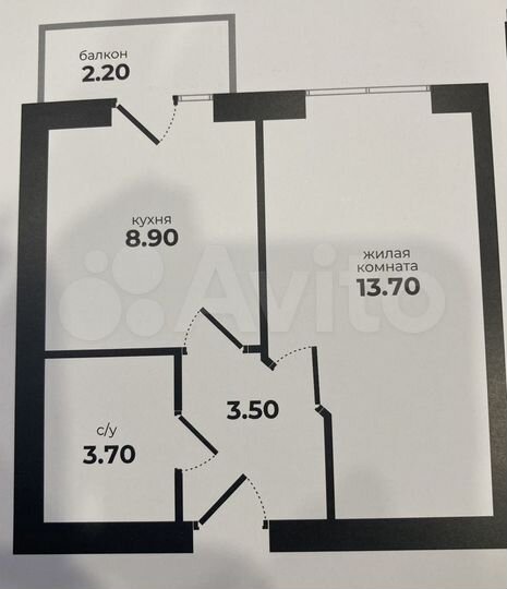 1-к. квартира, 32,5 м², 4/6 эт.