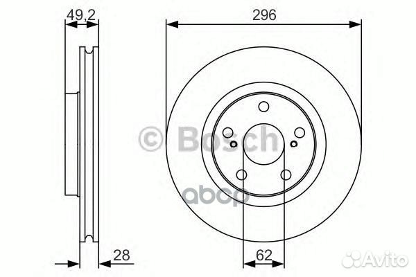 Тормозной диск 0986479S22 Bosch