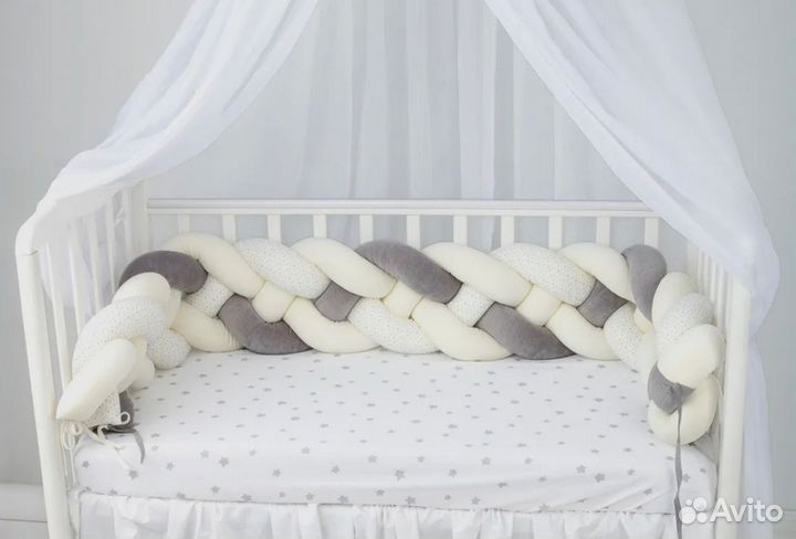 Бортик коса в кроватку