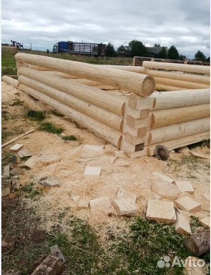 Срубы ручной рубки из бревна