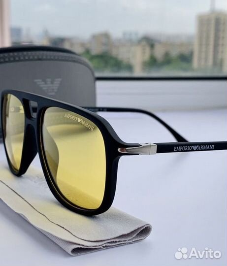 Очки emporio armani желтые поляризационные