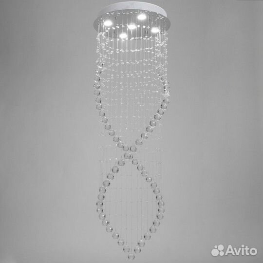 Светильник каскад 'Лайма' 5xLED хром 60х60х150см