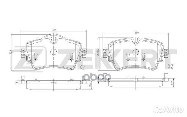 Колодки торм. диск. передн. BMW 2 (F45 F46) 13