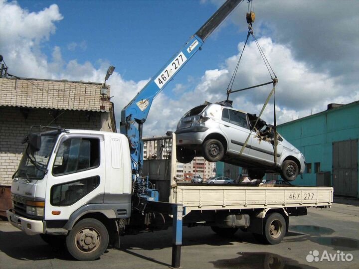 Услуги эвакуатора. Крановая установка. В Танзыбее