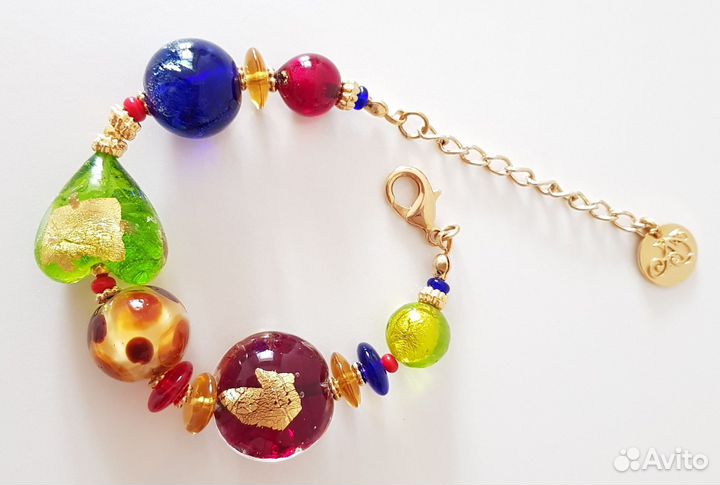 Муранское стекло браслет женский