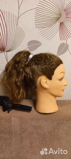 Голова манекен с натуральными волосами