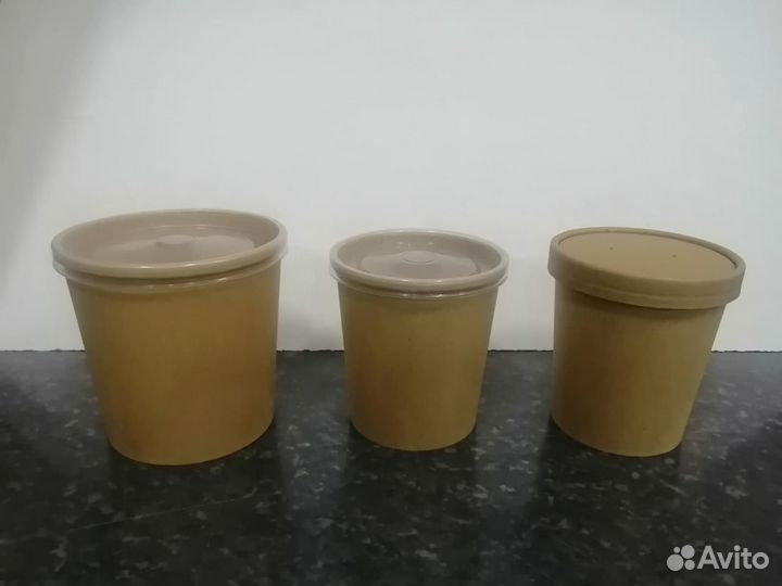 Контейнер бумажный под суп doeco