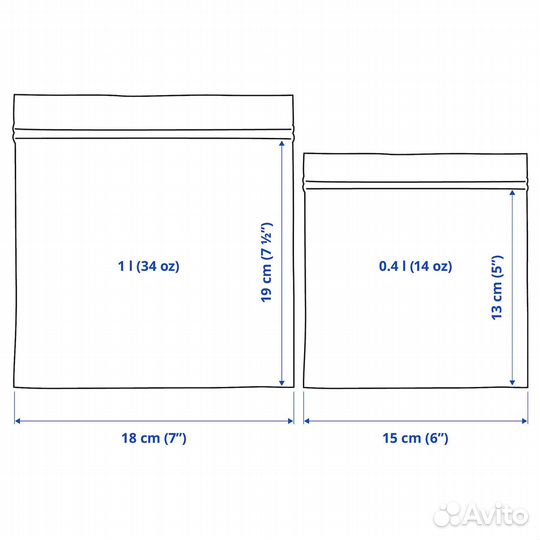 Пакеты IKEA Истад, Зип пакеты, оригинал Икеа