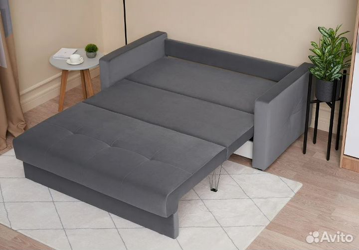 Диван шагающая еврокнижка Вита темно-серый