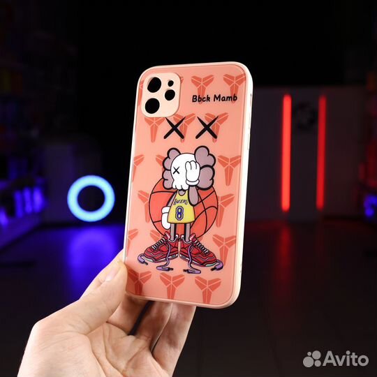 Стеклянные чехлы с принтом на все модели iPhone