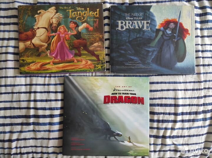 Артбуки по мультфильмам Рапунцель, Храбрая, Дракон