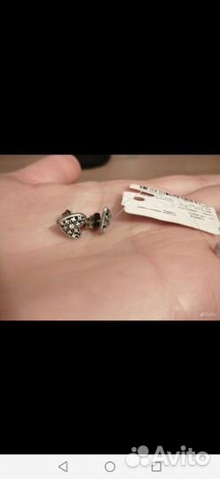 Серьги серебро pandora