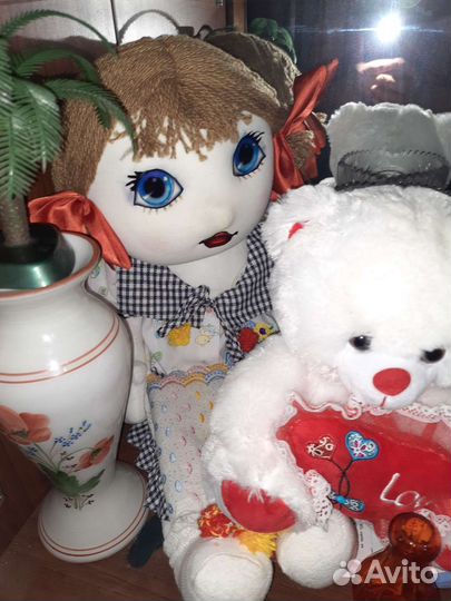 Кукла новая мягкая тканевая набивная единственная