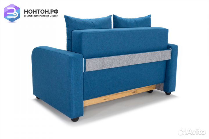 Диван Бруно рогожка синяя