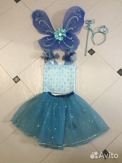 Новогодний костюм феи, снежинки, звездочки