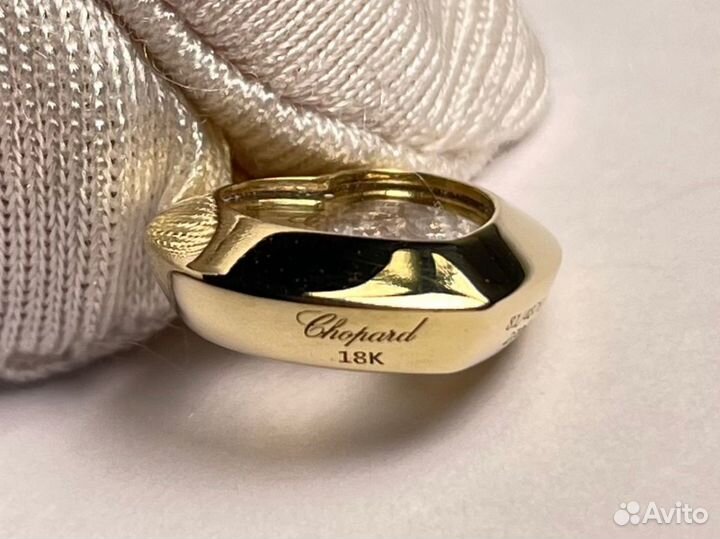 Золотоые серьги с бриллиантами Chopard