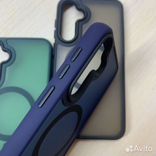 Чехол на Samsung S23 FE MagSafe синий