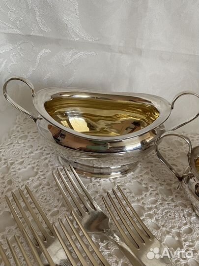 Винтаж соусник сахарница Англия вилки мнц