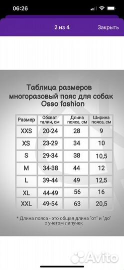 Пояс многоразовый для собак