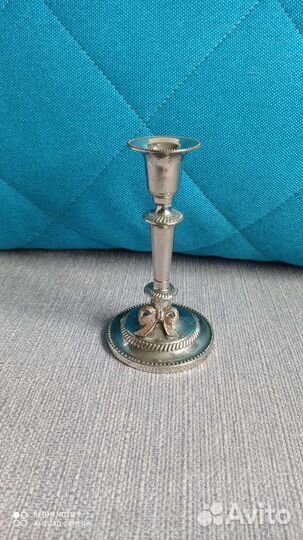 Старинный подсвечник посеребренный
