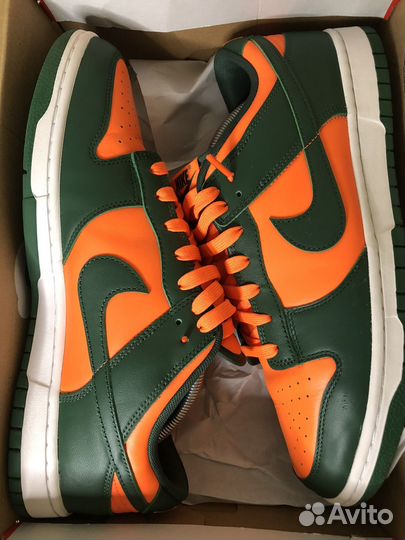 Кроссовки Nike Dunk Low 'Miami Hurricanes' Ориг